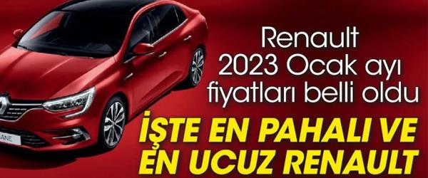 Renault 2023 Ocak Fiyat Listesi Açıklandı
