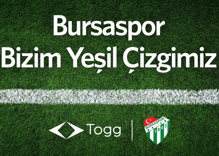 Togg, Bursaspor’un Tribün ve Şort Sponsoru Oldu